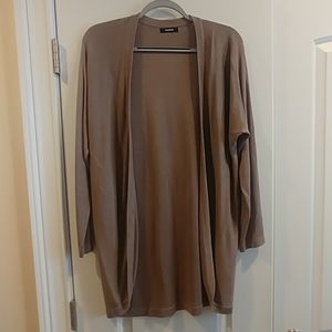 Long sleeve Brown thin hits at the waist cardigan
